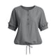 thumbnail image 5 of Camisetas de Manga Larga de Verano para las Mujeres Color Sólido Cuello Redondo Regular, Camisetas de Manga Corta de Verano para las Mujeres, 5 of 7