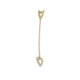 thumbnail image 6 of Diamond Heart Lariat Necklace Round Cut In 14K Yellow Gold 0.14Cttw, 6 of 7