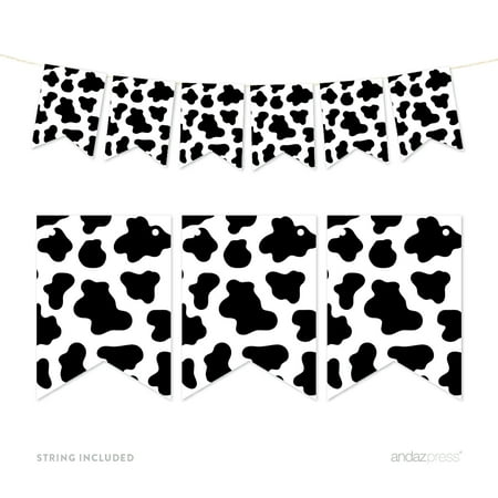 Pennant Party Banner Cow Pattern