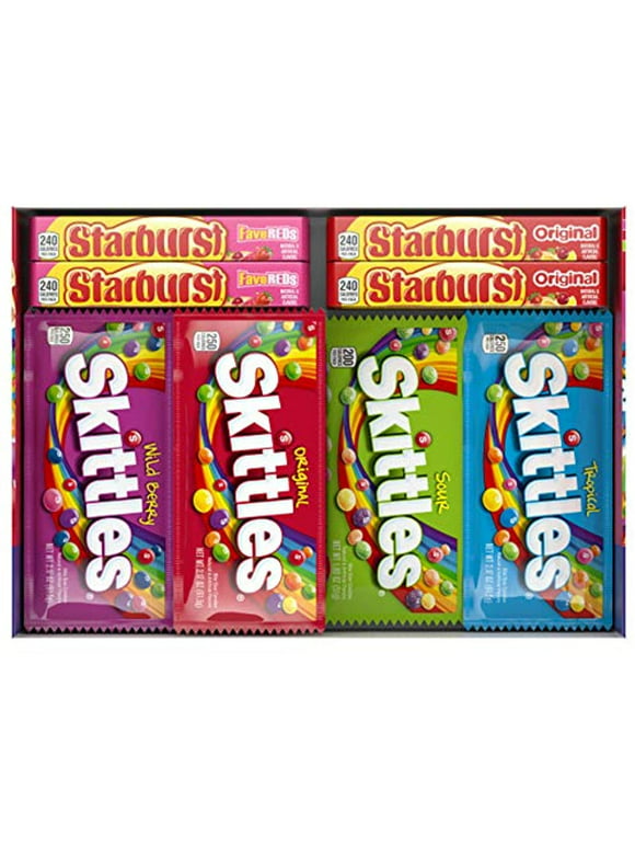 Skittles & Starburst Valentines Day Candy Full Size Variety Mix, 67.79-Ounce 30-Count Box