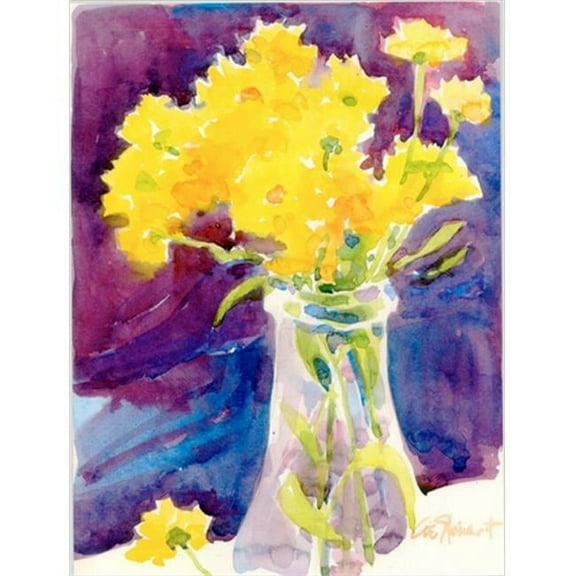 Yellow Flowers in a vase Flag - Garden Size, 11 x 15 in.