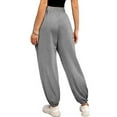 thumbnail image 2 of Women's Fleece Lined Pants Water Resistant Sweatpants High Waisted Thermal Joggers Winter Running Hiking Pockets, 2 of 4