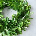 thumbnail image 5 of CoreLiving 15 Inch Eucalyptus Wreath Artificial Green Wreath Round Fabric Faux Greenery Leaves Wreath Realistic Farmhouse Style Wreath for Front Door Wall Window Decor Indoor Hanging, 5 of 9