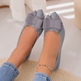 thumbnail image 6 of Women's Pointed Toe Knit Mary Jane Ballet Flats for Office Casual Wear Stretchy Dressy Slip-On Shoes with Arch Support, 6 of 7