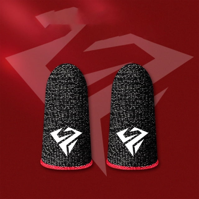 Yuehao Manchons de Doigt de Jeu de Luxe Rouges, Manchons de Doigt de Jeu Respirants Anti-Sueur Écran Tactile pour Jeu Mobile Précision Améliorée