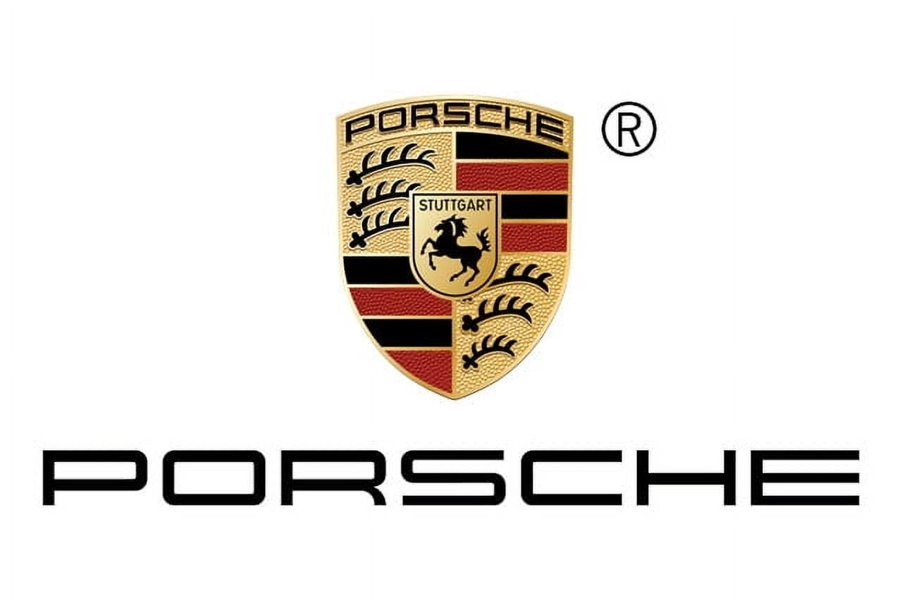 Genuine Porsche Key Chain Keyring Leather Crest Black Emblem OE WAP0500900E