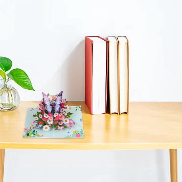 Garden Up Card Up Card Cards Fly Out Effect Elegant 3D Flower Greeting Card For Day