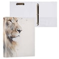 thumbnail image 3 of Lion Front Face 3 Ring Binders 1.5 inch Hardcover File Folders with Interior Pockets A4 Size Organizer for School Office Hospital, 3 of 8