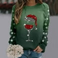 thumbnail image 2 of Fshinging Womens Fashion Merry Christmas Print O Neck Sweatshirt Round Neck Fit Pullover Tops Casual Long Sleeve Workout Shirts Loose Blouse, 2 of 5
