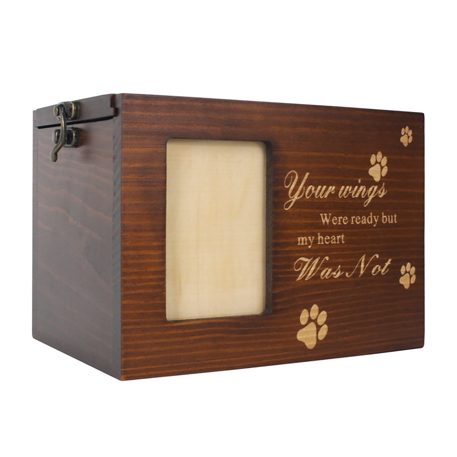 Cremation Urn For Pet Ashes Medium Wooden Memorial Keepsake Box 