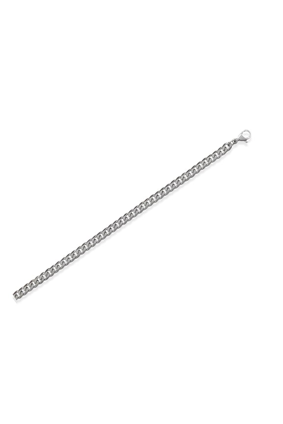 Stainless Steel Curb Chain Bracelet 9-inch