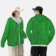 thumbnail image 4 of Daiia Green Sparkling Shiny UPF 50+ Sun Protection Hoodie Jacket Lightweight Long Sleeve Sun Shirt for Women Men with Pocket Hiking Outdoor-Medium, 4 of 7