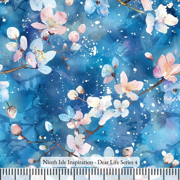 Ninth Isle Inspiration - Dear Life Series - 100% Cotton Fabric By The Yard (Series4, HalfYard)