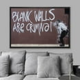 thumbnail image 3 of wall26 Framed Canvas Print Wall Art Banksy Blank Walls are Criminal Graffiti &amp; Street Art Pop Culture Illustrations Pop Art Bohemian Multicolor Dark for Living Room, Bedroom, Office - 24"x36, 3 of 5