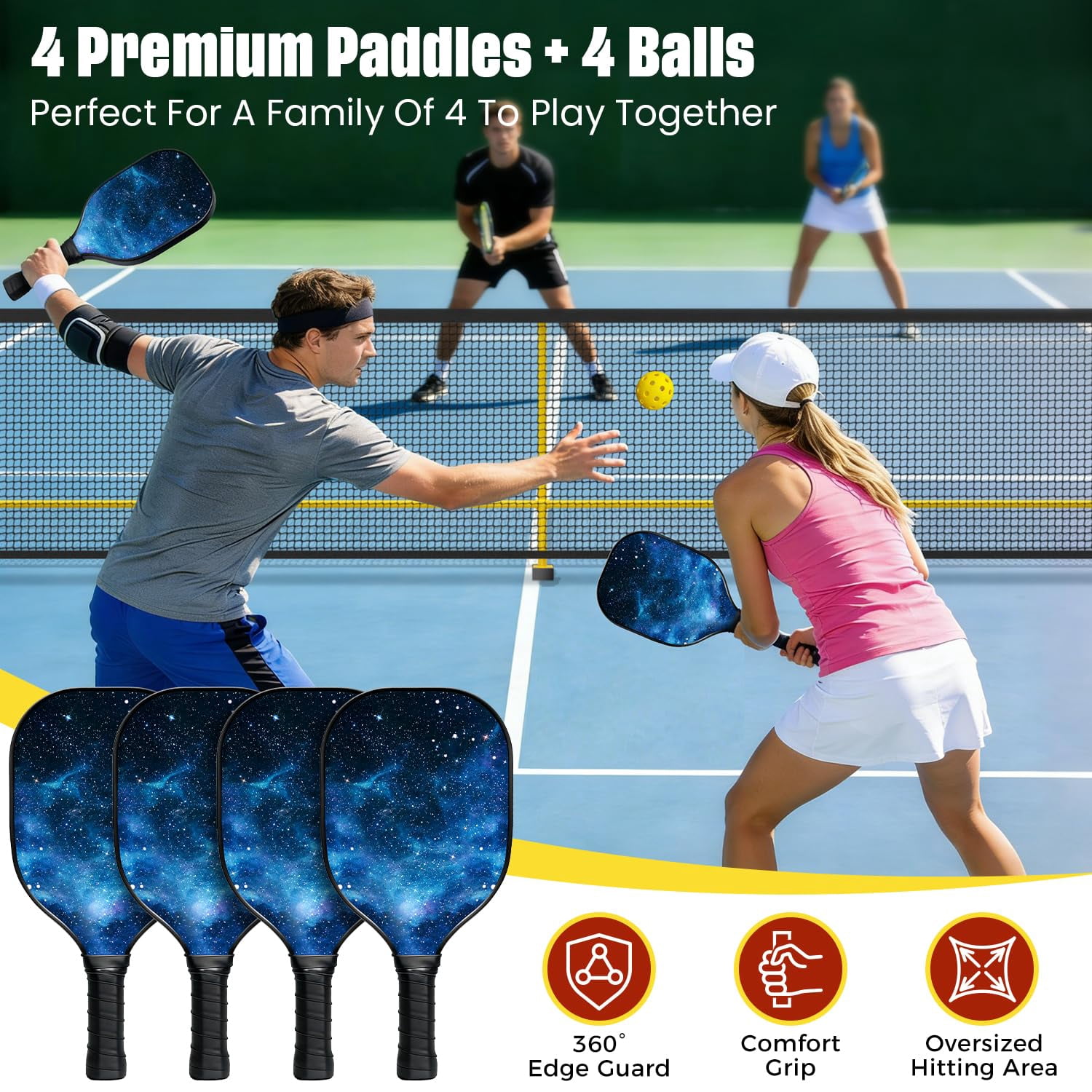 Portable Pickleball Net Set  22 Ft Regulation Size Pickle Ball With Collector 4 Balls And Carry Bag Easy Setup For Outdoor Indoor Driveway