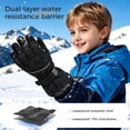 thumbnail image 2 of ThxToms Kids Warm Gloves Winter Waterproof Snow Gloves for Outdoor Sports, Toddler Bulky Ski Gloves for Boys Girls,Black,M, 2 of 8