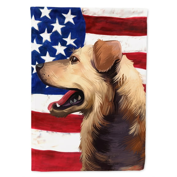 Austrian Pinscher American Flag Garden Flag