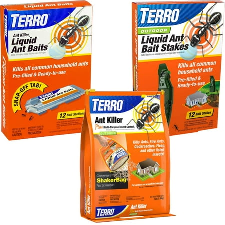 Terro Ant Killer Kit: Complete Solution for Effective Ant Control - Includes Liquid Bait T300B , T901-6 Traps, and T1813B Bait Stake- Safely Eliminate Ant Infestations in Your Home or Office