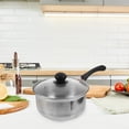 thumbnail image 4 of Stainless Steel Milk Pot Cooking Soup Pot Single Handle Saucepan Pot with Cover, 4 of 9