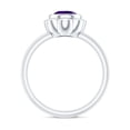 thumbnail image 2 of Rosec Jewels Natural Amethyst Solitaire Engagement Ring (1 Ct, AAA Quality) - Flower Ring for Women - with Jewelry Box, 10K White Gold, US 4.00, 2 of 8