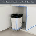 Costway Pull Out Kitchen Trash Can, Under Small Garbage Slider