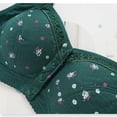 thumbnail image 3 of Sakmal Full Coverage Women's Wireless Bras Front Closure Green Bralette Soft Cup Ladies Bras 4X, 3 of 5