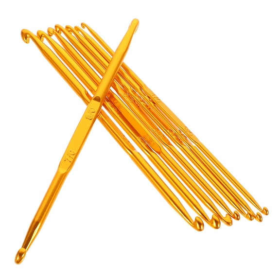 8pcs Double Headed Crochet Hooks Professional Knitting Needles for Home Golden