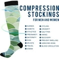 thumbnail image 4 of Coolnut Mermaid Compression Socks, 1 Pack Women Men Long Stocking (20-30mmHg) Travel Knee High Stockings for Athletic Sports,Running,Cycling,Nursing, 4 of 6