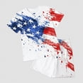 thumbnail image 2 of Toddler Baby Boy 4th of July Outfits Patriotic Fireworks Print T-Shirt & Shorts Casual Little Boy Clothes Set, 2 of 4