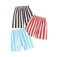 thumbnail image 2 of CYRBOKO Beach Shorts for Toddler Boys, 3 Pieces Striped Elastic Waist Loose Summer Shorts Red Size 1-2T, 2 of 8