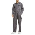 thumbnail image 5 of Toptie Men's Twill Action Back Coveralls Zipper Coverall Regular-Navy-2XL Regular, 5 of 7