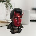 thumbnail image 5 of Estatua de demonio de cara roja, estantería de escritorio para jardín, balcón, decoración del hogar, 5 of 5