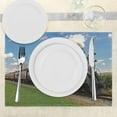 thumbnail image 3 of Ambesonne Steam Engine Place Mats Set of 4, Countryside Train, Standard Size, Blue Green Black, 3 of 6
