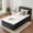 Gray, variant on Vcatnet 16.7" Twin Size Boneless Bed with Mattress and Frame, 2-in-1 Corduroy Platform Cloud Bed, No Assembly Bed and Mattress with Headboard, Blue
