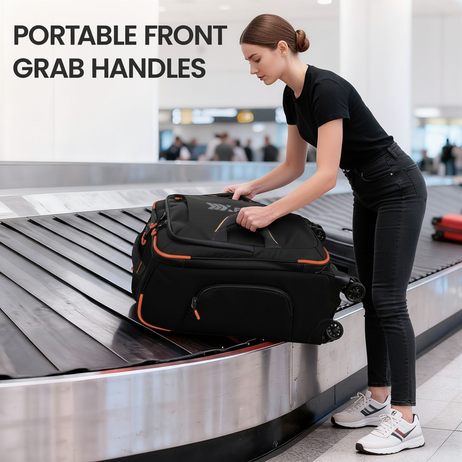 New York Xpress 30" Softside Large Checked Luggage, Lightweight Water-Resistant Upright Suitcase with Wheels, Black - TA8353