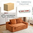 thumbnail image 7 of Hforesty Convertible Folding Sofa Bed for Living Room,Sleeper boneless cloud Couch with pullout bed and Pillows Foldable Floor Chair ,loveseat Lounge Sofa for bedroom,corduroy(ORANGE), 7 of 7