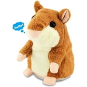 Cribun Talking Hamster Plush Toy Repeats What You Say Interactive Toys Electronic Hamster Toy Repeats Your Voice Unique Gift Toys for 1 2 3 4 Year Old Boys Girls