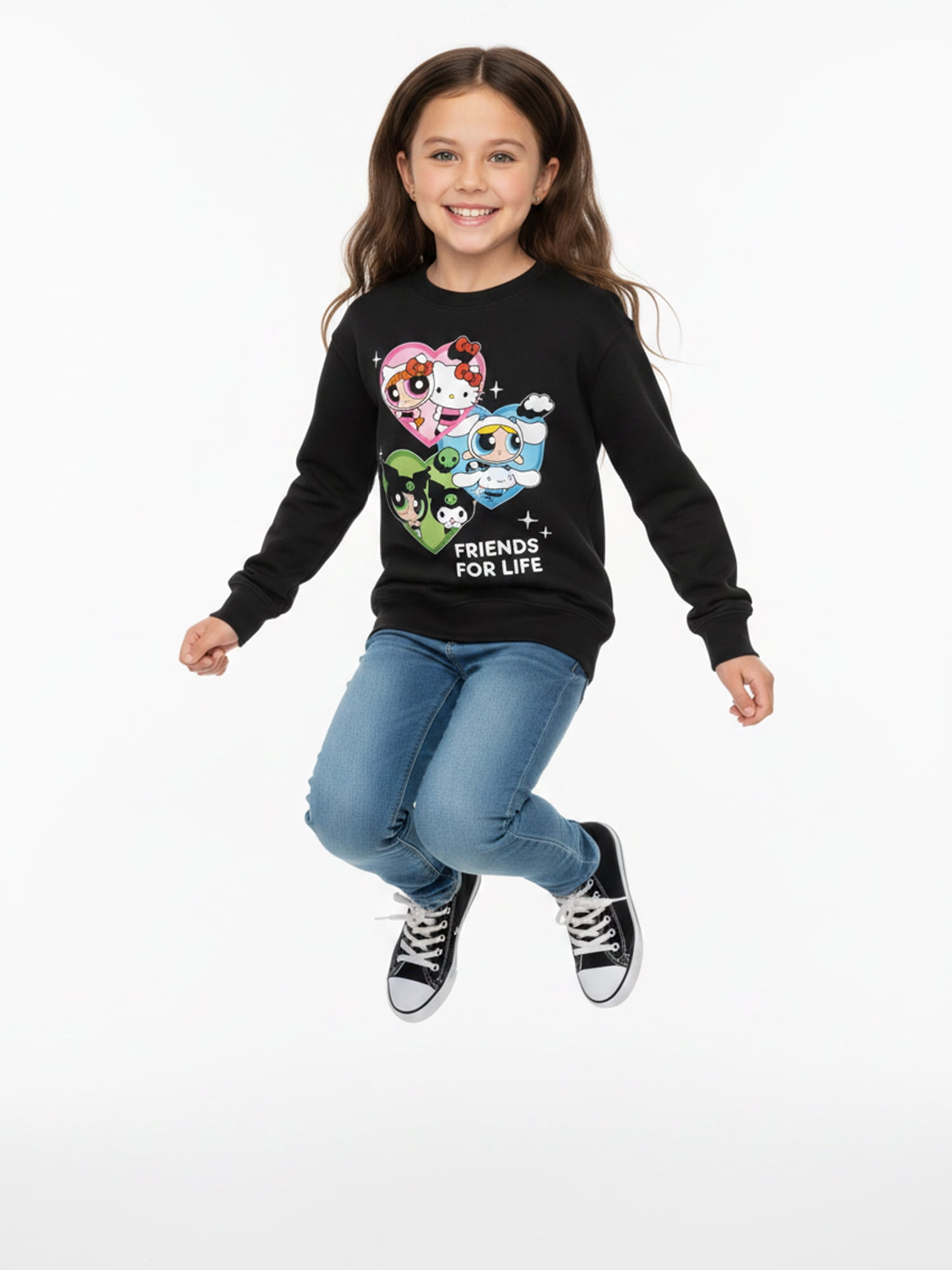 The Powerpuff Girls x Sanrio Girls Friends for Life Graphic Sweatshirt, Sizes 4-16