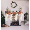 thumbnail image 2 of Unique Ivory White Knit Christmas Stockings, 2 of 6