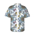 thumbnail image 3 of Daiia Flowers and Butterflies Hawaiian Shirt for Men Gentle Cotton Regular Short Sleeve Casual-3X-Large, 3 of 9