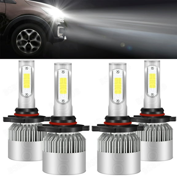 For Chevy C1500 1988-1999 High Low Beam LED Headlight Bulbs 6000K Kit 9005 9006