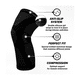 thumbnail image 2 of Rodillera Elástica Deportiva De Compresión Para Gimnasios Talla G Malubero Negro, 2 of 5