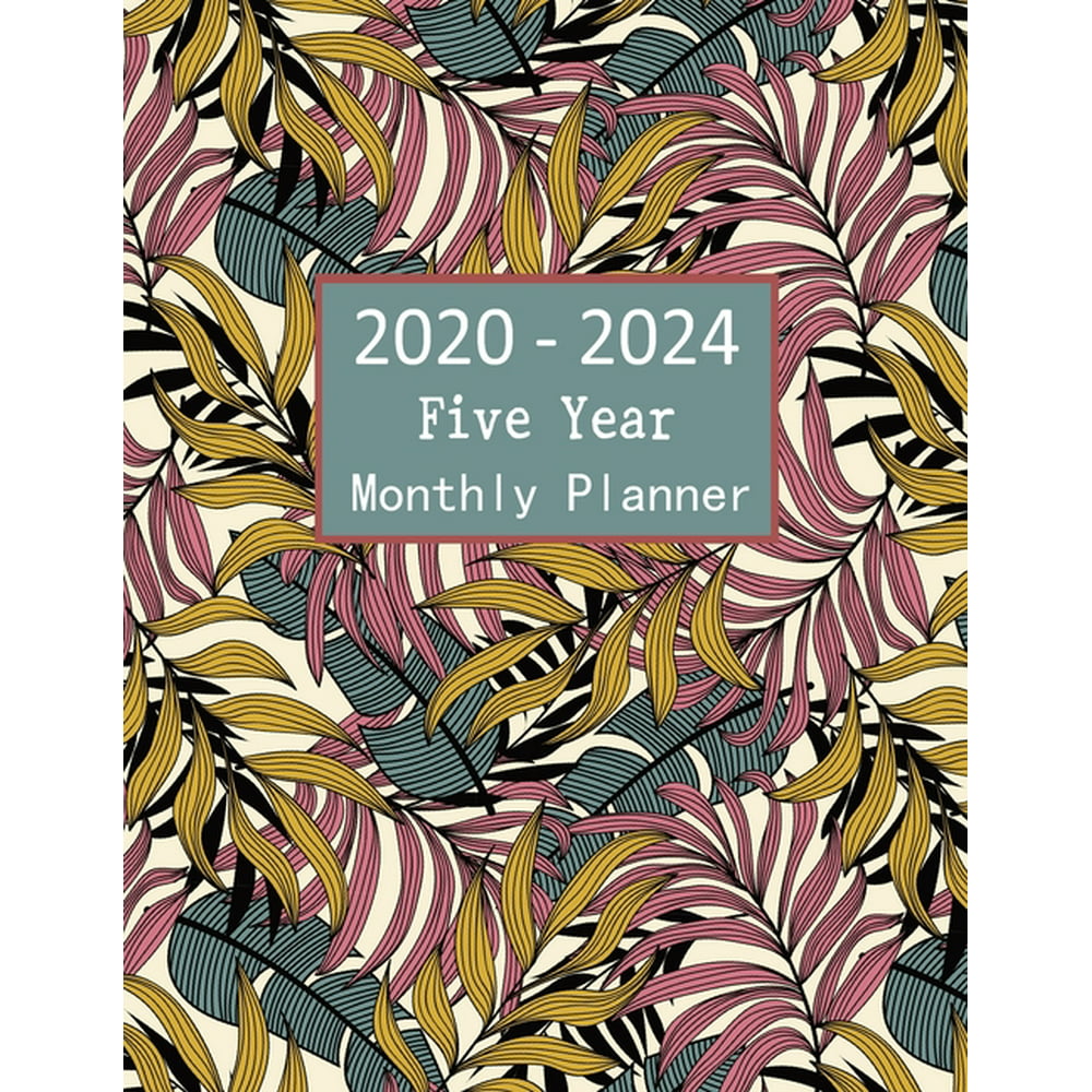 2020 - 2024 Five Year Monthly Planner: 2020-2024 Tropical Calendar