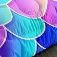 thumbnail image 6 of Hosima 3-Piece 3D Digital Printed Comforter Series of Children's and Adult Bedding with Aliens, Colorful Scales and Other Patterns,DLC25-Queen-C, 6 of 8