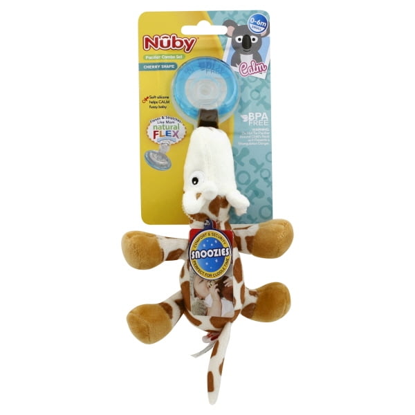 DDI 1997430 Nuby? Plush Snoozie Pacifier Holder (Giraffe) Case of 12
