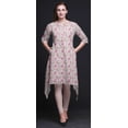 thumbnail image 2 of Bimba Kurtas Floraux Feuilles Roses & Delphinium pour Femmes Imprimé Ethnique Asymétrique Hauts d'Été pour Femmes XXX-Large, 2 of 6