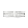 thumbnail image 4 of Sterling Silver 6mm Polished Flat Grooved Center Fancy Band Size 13 QWB117, 4 of 5