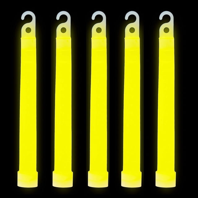 Paquete Ultra de 10 barras luminosas fluorescentes amarillas, tubo de 6 ", barra luminosa fluorescente de color neón, accesorio para festivales, accesorio para acampar, señuelo de pesca