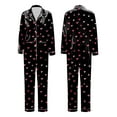 thumbnail image 2 of Matching Family Pajamas Easter His And Hers Matching Christmas Pajamas Not Family Satin Silk Button Down Pajamas PJ's Sets Solid Two Piece Family Matching Sleepwear Loungewear Long Sleeve Silky, 2 of 5