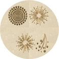 thumbnail image 1 of Ahgly Company Machine Washable Indoor Round Transitional Brown Sand Brown Area Rugs, 3' Round, 1 of 7